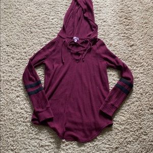 Maroon hoodie shirt/sweater